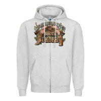 Dove Grey whose bed have your boots under cowboy western Zipper Hoodie - NancyCooperArtShop