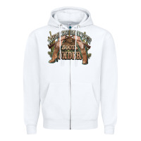 White whose bed have your boots under cowboy western Zipper Hoodie - NancyCooperArtShop