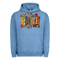 Pigment Pebble Blue i love fall most of all Urban Hoodie - CowGirlArtShop