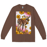 Chestnut Western Cute Baby Deer Fawn Long Sleeve Tee - LillyAllenDesigns