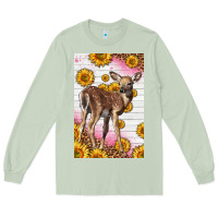 Matcha Western Cute Baby Deer Fawn Long Sleeve Tee - LillyAllenDesigns