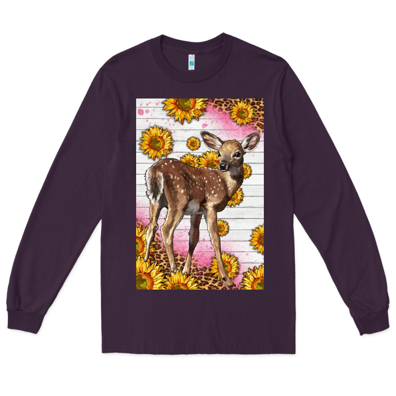Western Cute Baby Deer Fawn Long Sleeve Tee by LillyAllenDesigns | Teevron