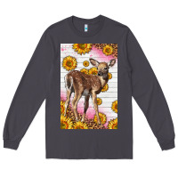 Smoke Western Cute Baby Deer Fawn Long Sleeve Tee - LillyAllenDesigns