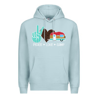 Blue Mist Peace Love Camp Premium Hoodie - Bettercallsaul