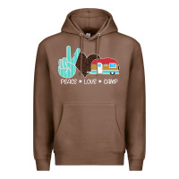 Chestnut Peace Love Camp Premium Hoodie - Bettercallsaul