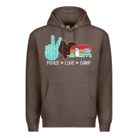 Coffee Peace Love Camp Premium Hoodie - Bettercallsaul