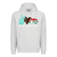 Dove Grey Peace Love Camp Premium Hoodie - Bettercallsaul