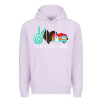 Lilac Peace Love Camp Premium Hoodie - Bettercallsaul