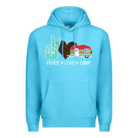 Ocean Blue Peace Love Camp Premium Hoodie - Bettercallsaul