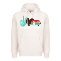 Pale Pink Peace Love Camp Premium Hoodie - Bettercallsaul