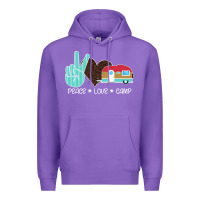 Purple Peace Love Camp Premium Hoodie - Bettercallsaul