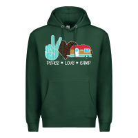 Sports Green Peace Love Camp Premium Hoodie - Bettercallsaul