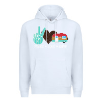 White Peace Love Camp Premium Hoodie - Bettercallsaul