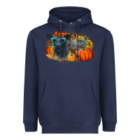 Navy Fall Autumn Baby Calf Heavyweight Hoodie - LillyAllenDesigns