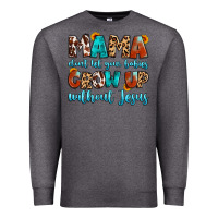Charcoal Heather mama dont let your babies grow up without jesus Premium Sweatshirt - Artiststas