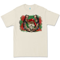 Bone christmas horseshoe bull skull Premium Tee - BarkalooDesign