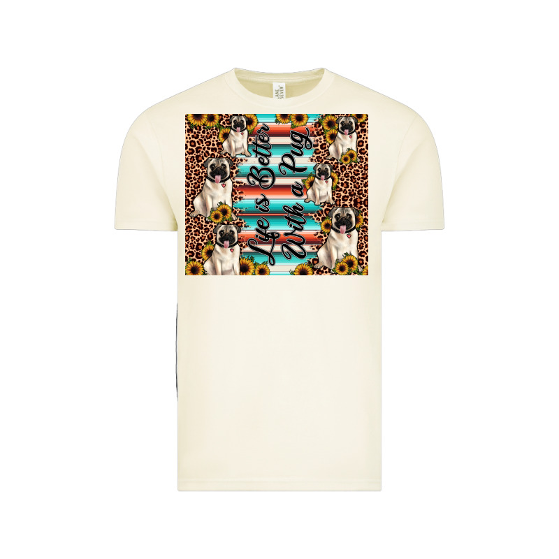 Life Is Better With A Pug Vintage Tee by JahusDesignShop | Teevron