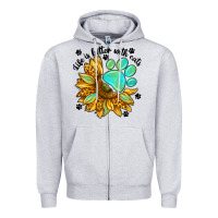 Heather Grey life is better with cats Zipper Hoodie - NancyCooperArtShop