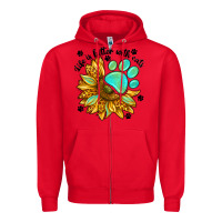 Red life is better with cats Zipper Hoodie - NancyCooperArtShop