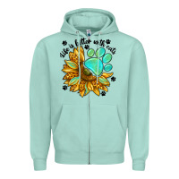 Seafoam life is better with cats Zipper Hoodie - NancyCooperArtShop