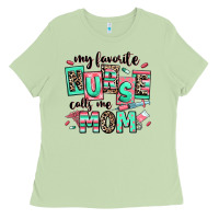 Matcha my favorite nurse calls me mom Ladies Tee - RanaPortraitStore