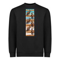 Black dinosaur parasaurolophus pen wrap Heavyweight Sweatshirt - Artiststas