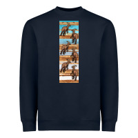 Navy dinosaur parasaurolophus pen wrap Heavyweight Sweatshirt - Artiststas