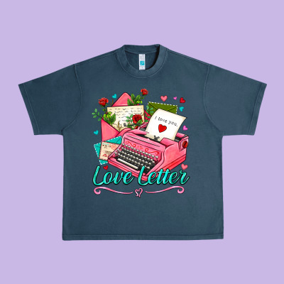 Love Letter With Typewriter Urban Heavy Tee Designed By Adodesignshop