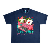 Navy love letter with typewriter Urban Heavy Tee - AdoDesignShop