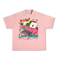 Salmon love letter with typewriter Urban Heavy Tee - AdoDesignShop