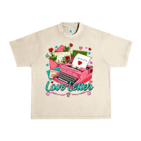 Sandshell love letter with typewriter Urban Heavy Tee - AdoDesignShop
