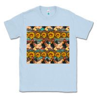 Dusty Blue seamless poultry farm sunflowers chicken coop tumbler Classic Tee - Artiststas
