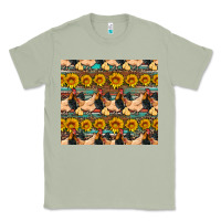 Matcha seamless poultry farm sunflowers chicken coop tumbler Classic Tee - Artiststas