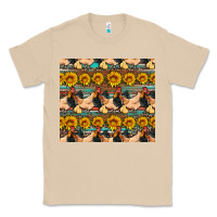 Mushroom seamless poultry farm sunflowers chicken coop tumbler Classic Tee - Artiststas
