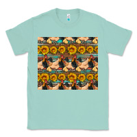 Seafoam seamless poultry farm sunflowers chicken coop tumbler Classic Tee - Artiststas