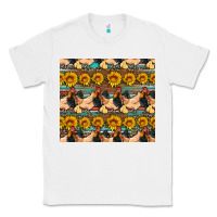 White seamless poultry farm sunflowers chicken coop tumbler Classic Tee - Artiststas
