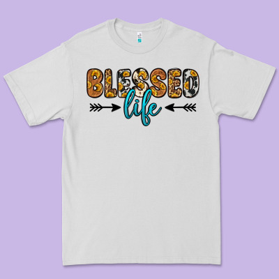 Blessed Life Premium Tee Designed By Zillion Design Studio