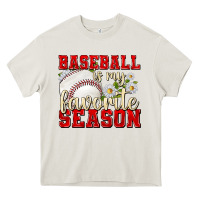 Cream baseball is my favorite season Heavy Core Tee - texasbilliewilder
