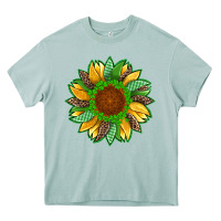Arona st patricks sunflower with leopard  shamrock and glitter Heavy Core Tee - Artiststas