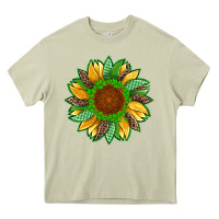 Mossy st patricks sunflower with leopard  shamrock and glitter Heavy Core Tee - Artiststas