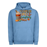 Pigment Pebble Blue pumpkin spice and everything nice Urban Hoodie - CowGirlArtShop