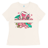 Bone nurse flowers custom name design Ladies Tee - RanaPortraitStore