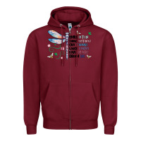 Burgundy dragonfly smile tink give laugh love dream Zipper Hoodie - MaliasSmallBusiness
