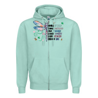 Seafoam dragonfly smile tink give laugh love dream Zipper Hoodie - MaliasSmallBusiness