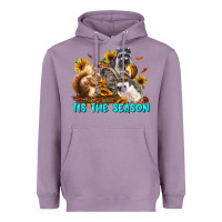 Lavender Fall Tis The Season Animals Heavyweight Hoodie - LillyAllenDesigns