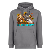 Storm Fall Tis The Season Animals Heavyweight Hoodie - LillyAllenDesigns
