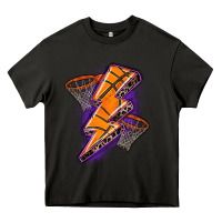 Asphalt basketball lightning bolt Heavy Core Tee - Zillion Design Studio