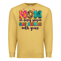 Antique Gold mom in every season she shines with grace Premium Sweatshirt - Artiststas