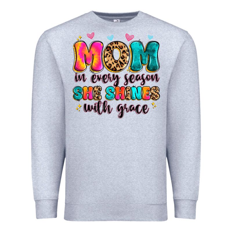 Mom In Every Season She Shines With Grace Premium Sweatshirt by Artiststas | Teevron