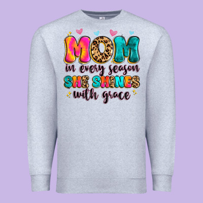 Mom In Every Season She Shines With Grace Premium Sweatshirt Designed By Artiststas